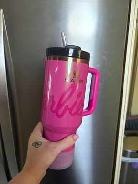 Stanley Hot Pink Barbie Logo Tumbler with Handle